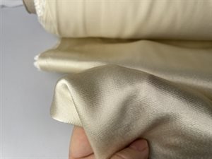 Fastvævet viscose - crepe de chine look i elfenben